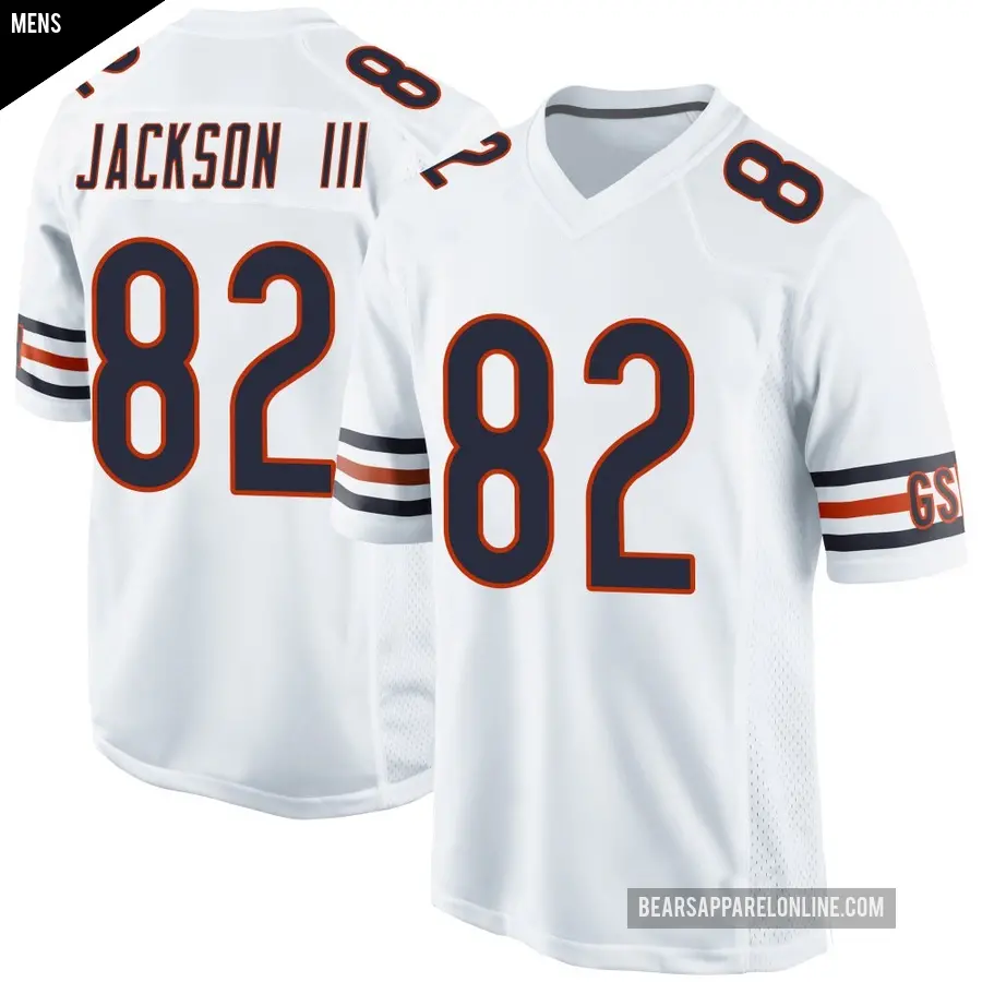 Men's Chicago Bears ＃82 John Jackson III White Game Jersey