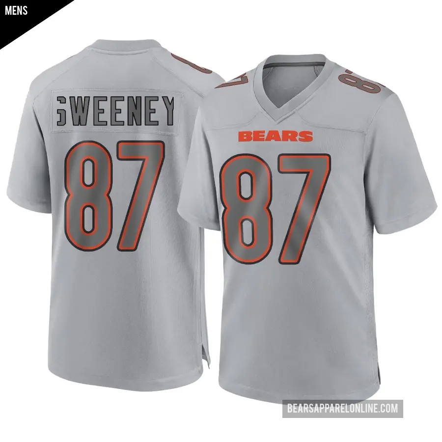 Men's Chicago Bears ＃87 Tommy Sweeney Gray Game Atmosphere Fashion Jersey