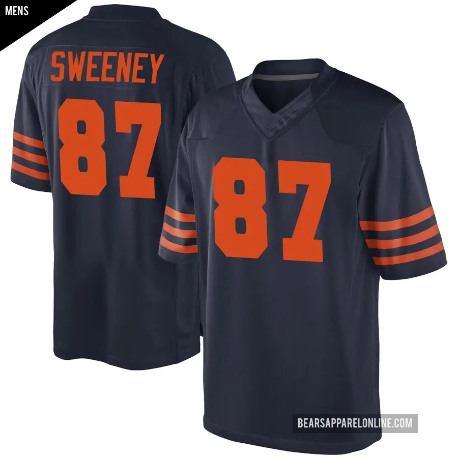 Men's Chicago Bears ＃87 Tommy Sweeney Navy Blue Game Alternate Jersey
