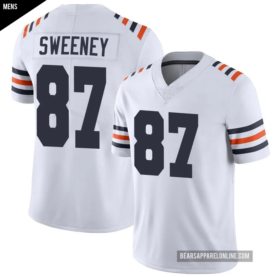 Men's Chicago Bears ＃87 Tommy Sweeney White Limited Alternate Classic Vapor Jersey