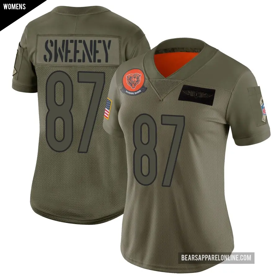 Women's Chicago Bears ＃87 Tommy Sweeney Camo Limited 2019 Salute to Service Jersey