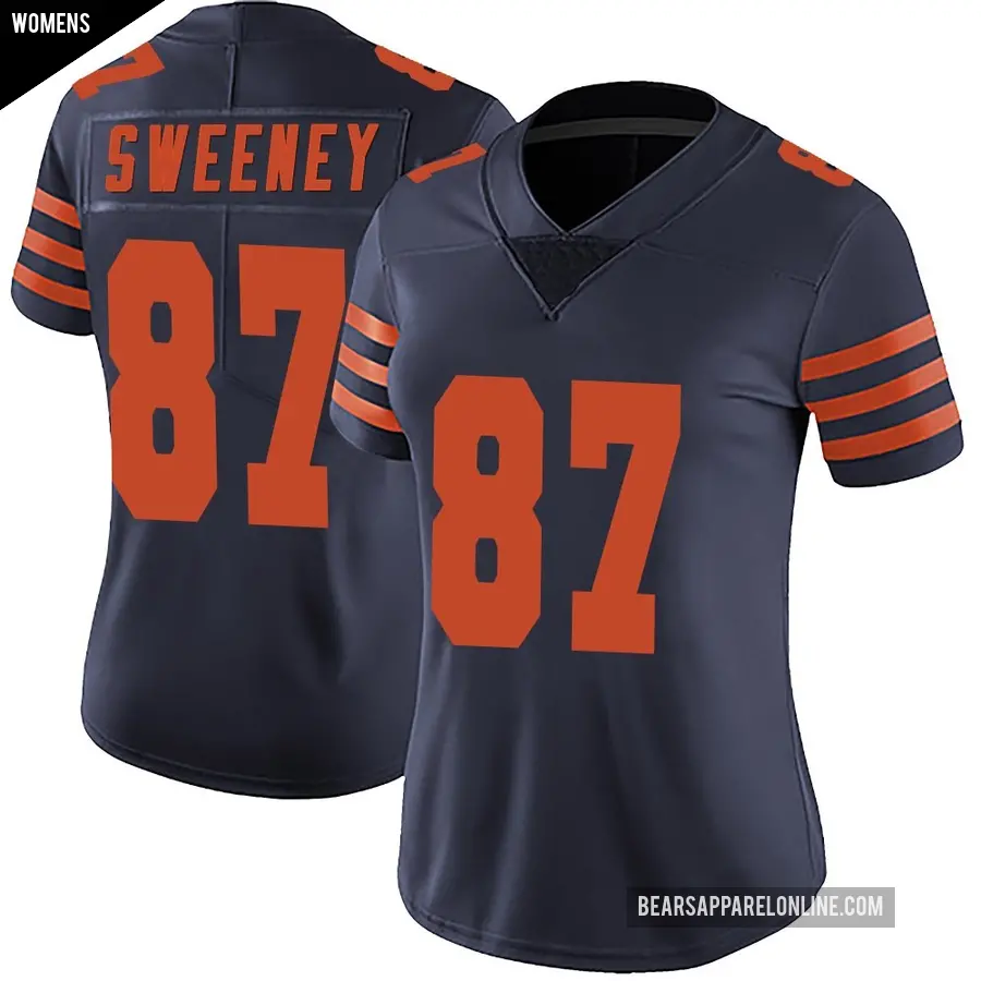 Women's Chicago Bears ＃87 Tommy Sweeney Navy Blue Limited Alternate Vapor Untouchable Jersey