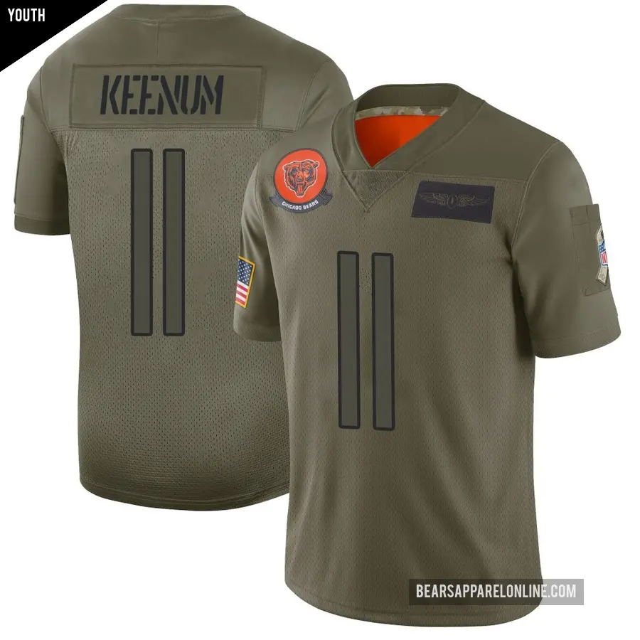 Youth Chicago Bears ＃11 Case Keenum Camo Limited 2019 Salute to Service Jersey
