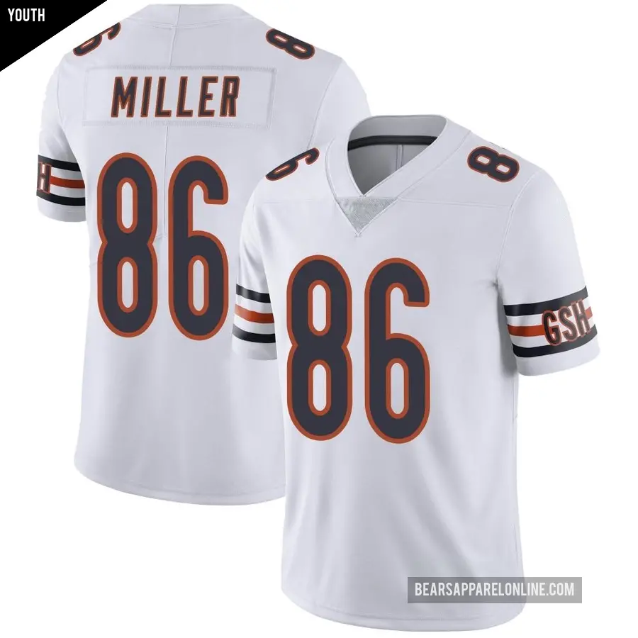 Youth Chicago Bears ＃86 Zach Miller White Limited Vapor Untouchable Jersey