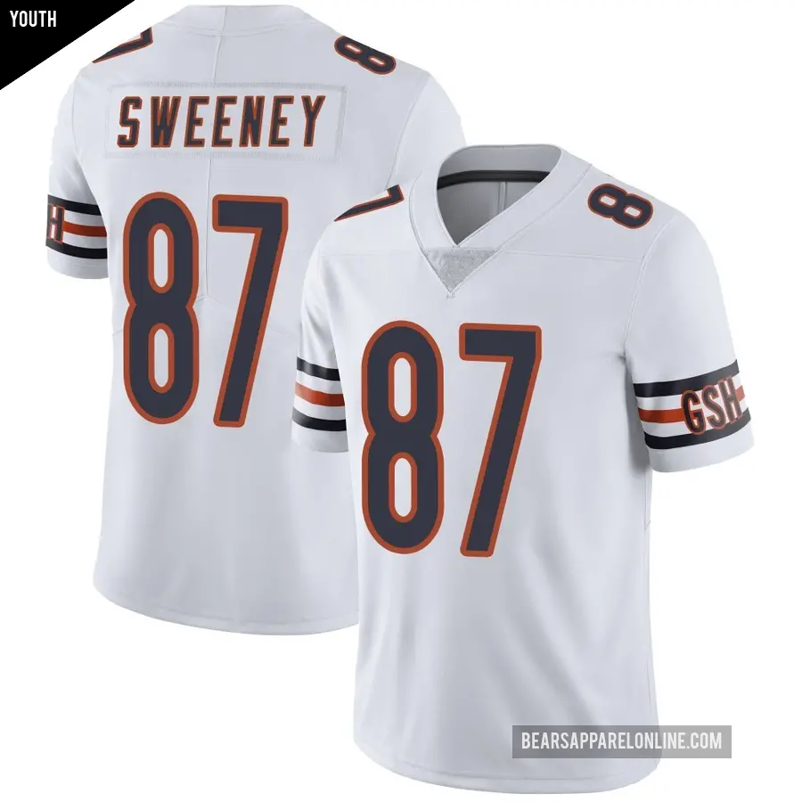 Youth Chicago Bears ＃87 Tommy Sweeney White Limited Vapor Untouchable Jersey